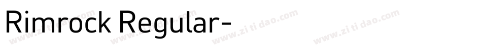 Rimrock Regular字体转换